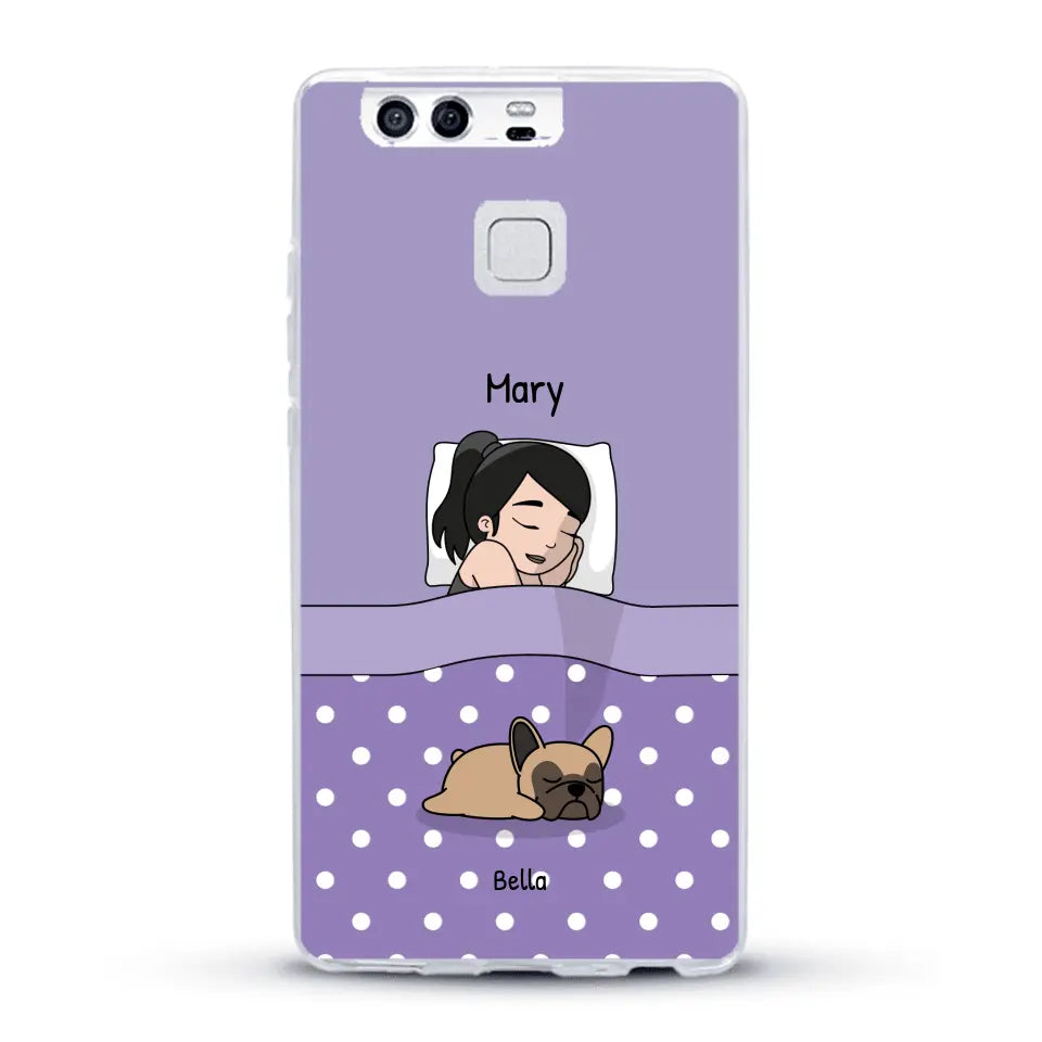 Cuddle time with pets Single - Personalised Phone Case