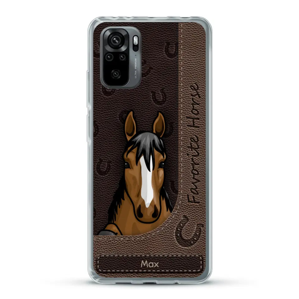 Peeking horses leather Look - Personalised Phone Case