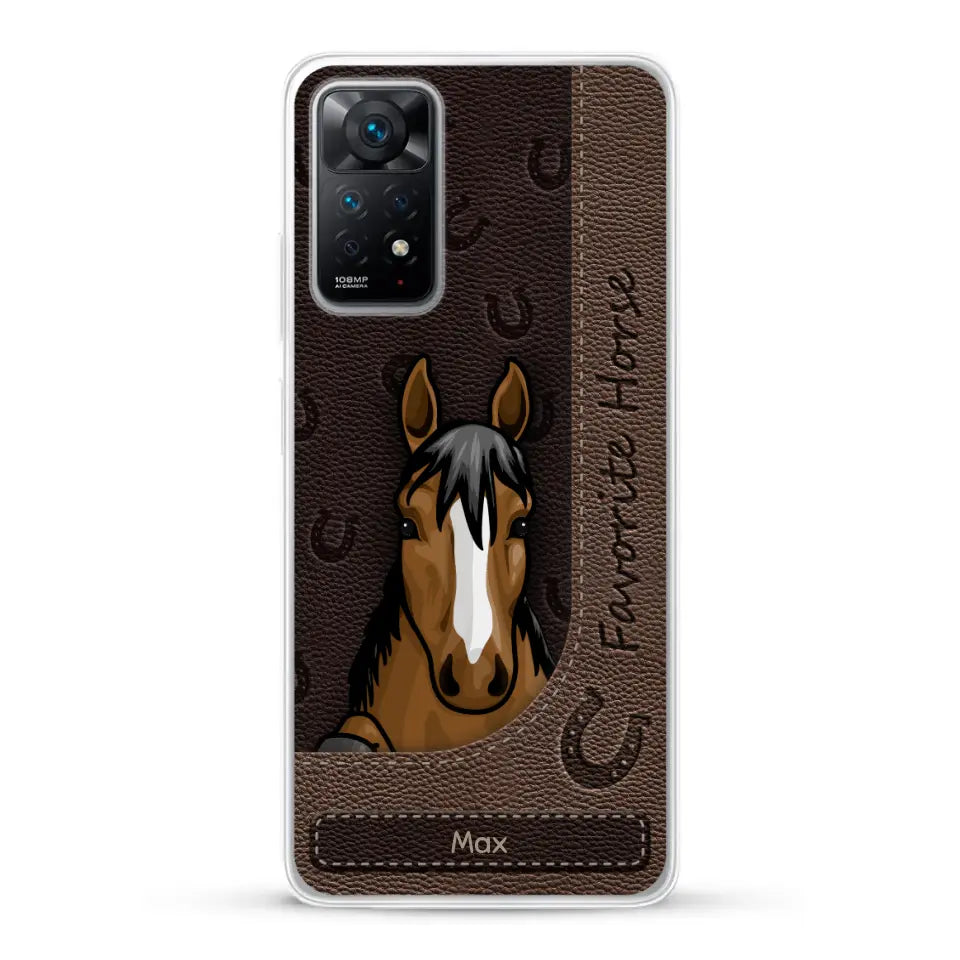 Peeking horses leather Look - Personalised Phone Case