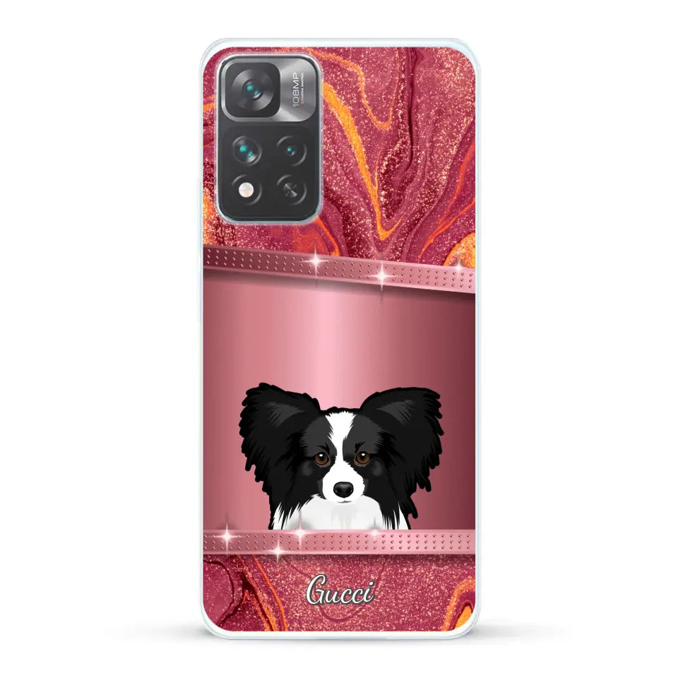 Peeking Pets Glitter Look - Personalised Phone Case