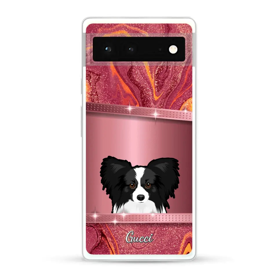 Peeking Pets Glitter Look - Personalised Phone Case