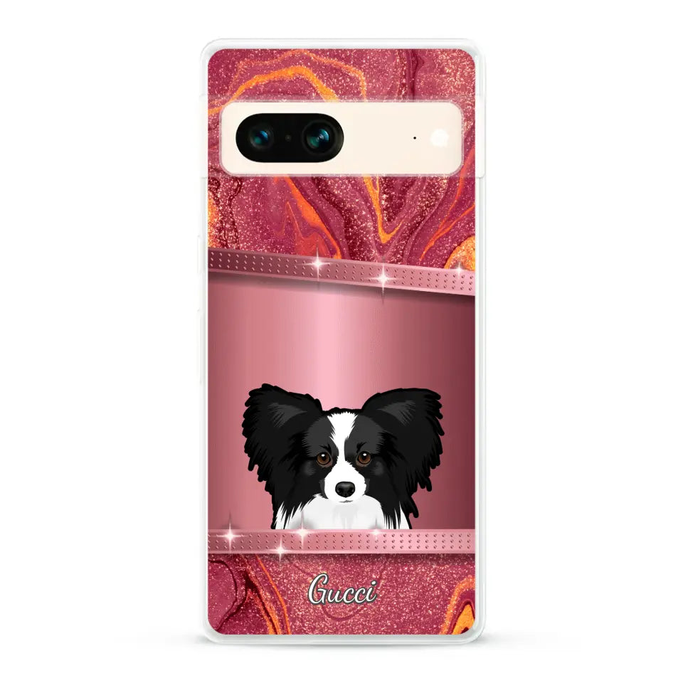 Peeking Pets Glitter Look - Personalised Phone Case