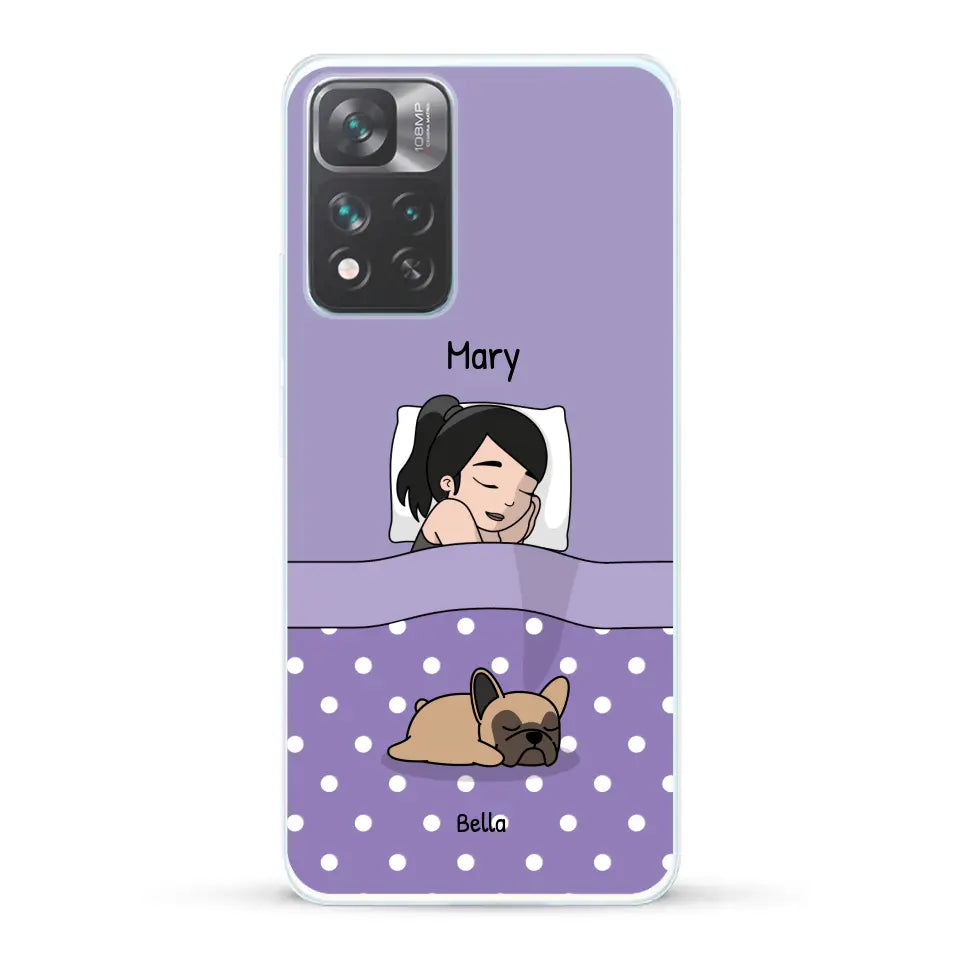 Cuddle time with pets Single - Personalised Phone Case