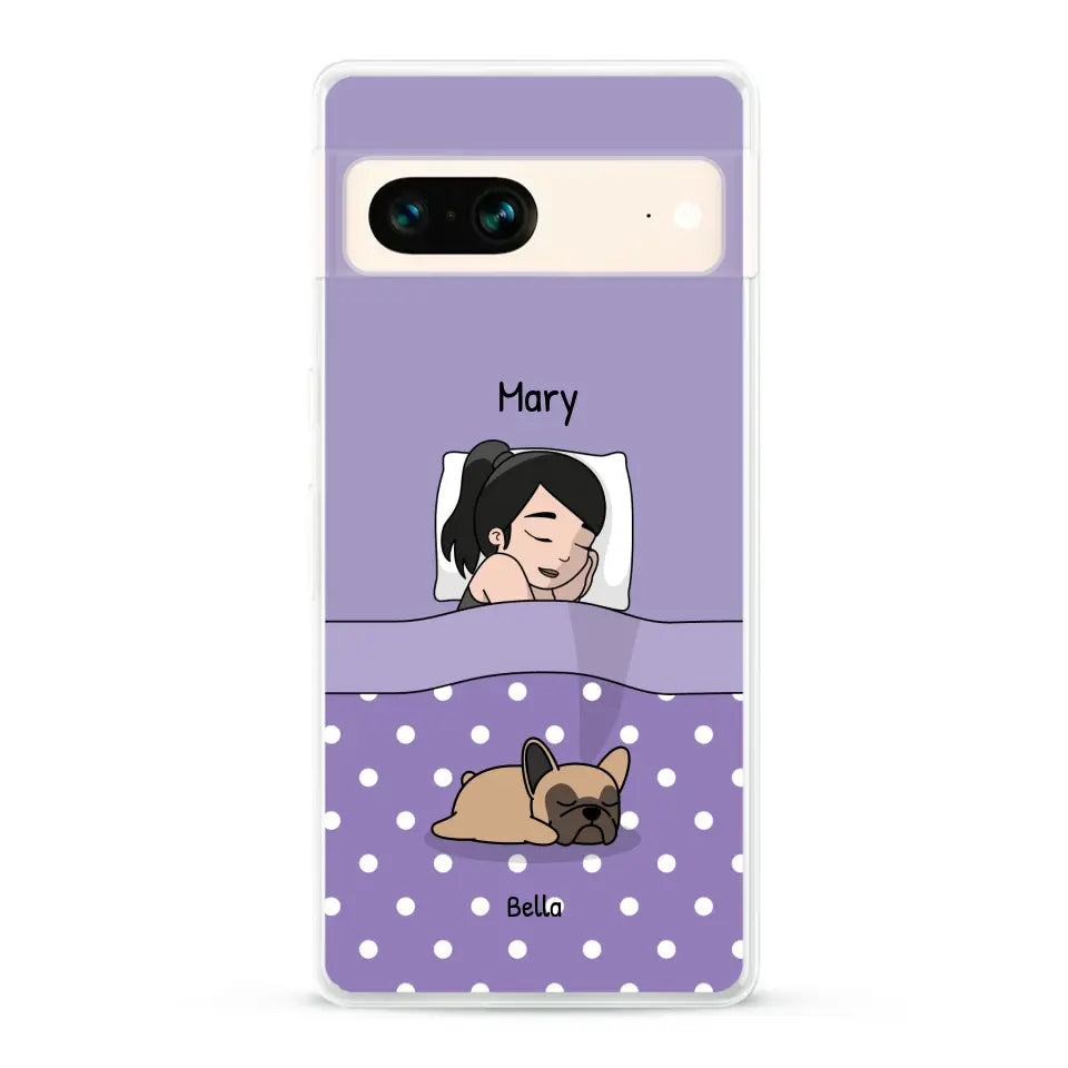 Cuddle time with pets Single - Personalised Phone Case