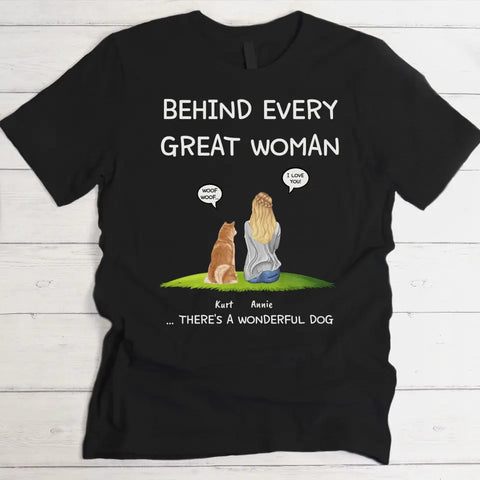 Behind every woman - Personalised T-Shirt - Featured Image