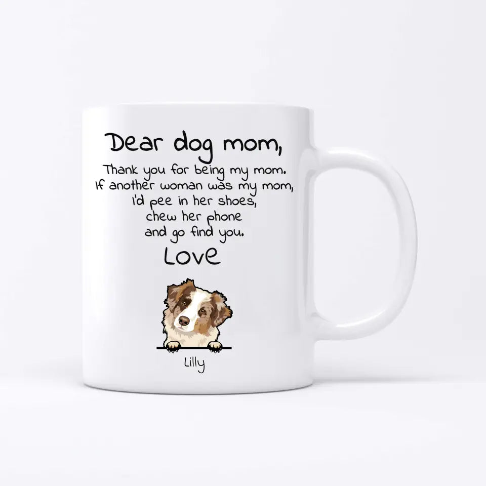 Dear Dog Pawrent - Personalised mug