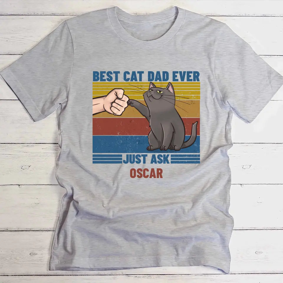 Best cat dad ever - Personalised t-shirt