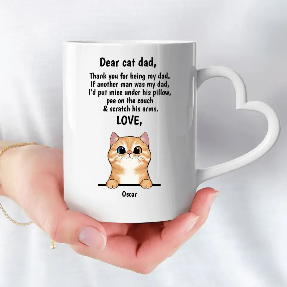 Dear cat parent (curious cats) - Personalised Mug