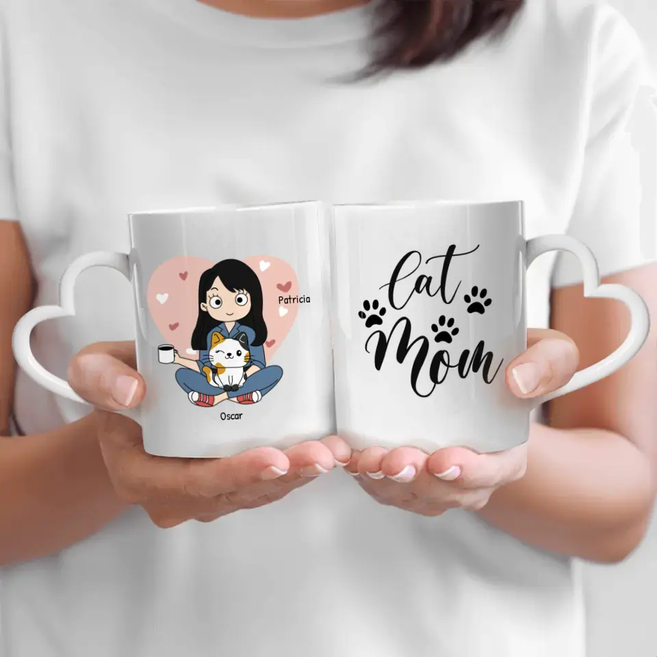 Cat mom - Personalised mug