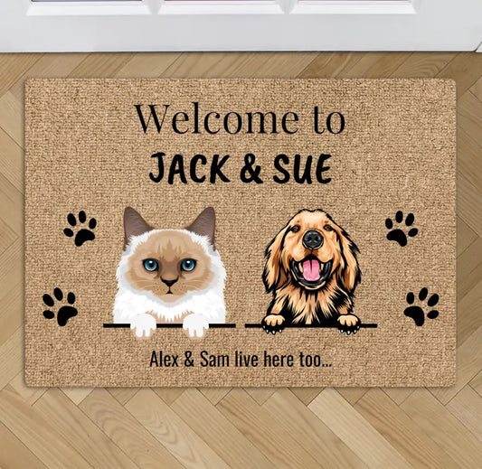 Welcome to - Personalised doormat