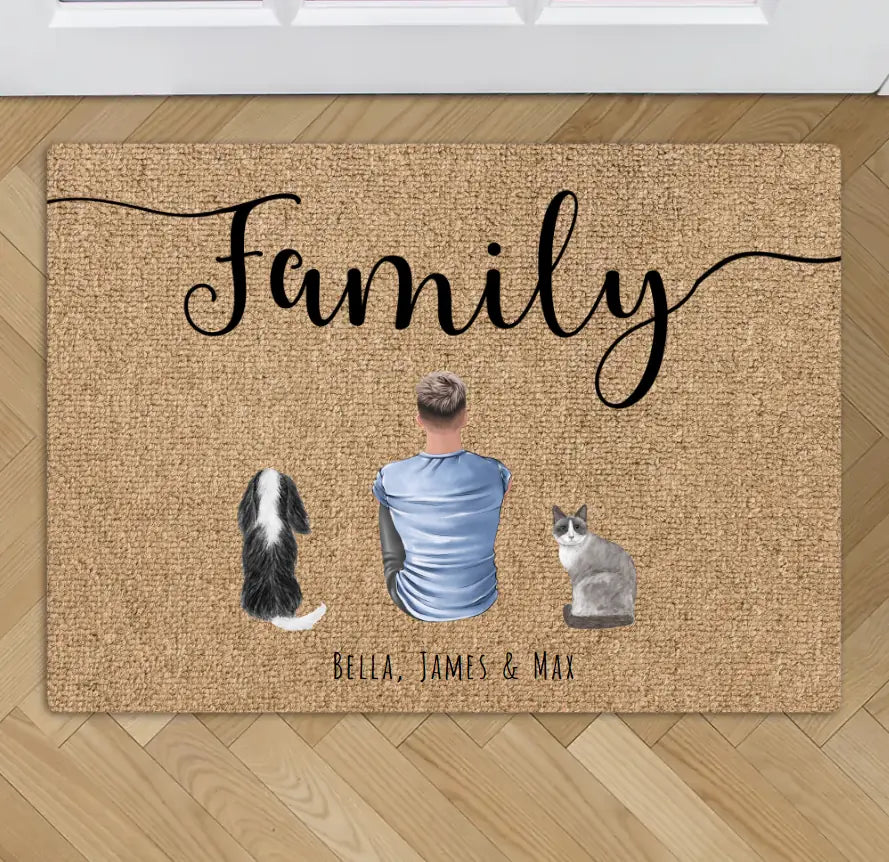 My family - Personalised doormat