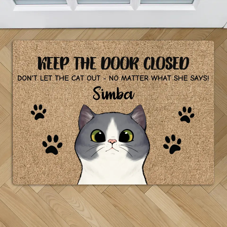 Curious cats - Personalised doormat