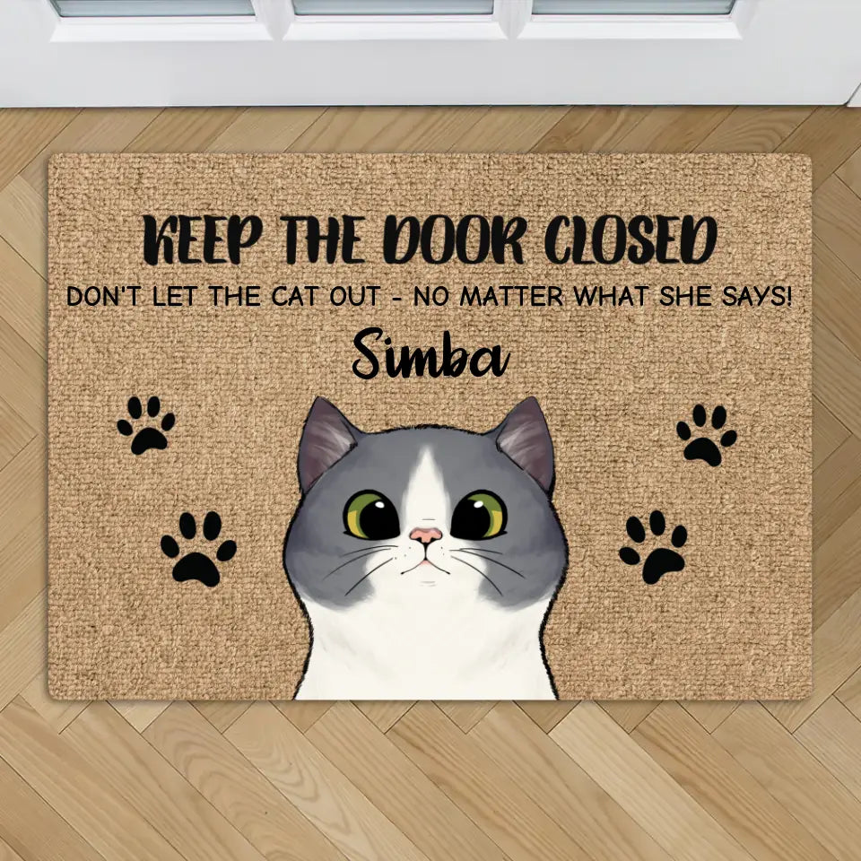 Curious cats - Personalised Doormat