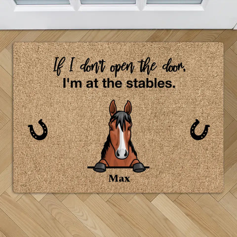 Peeking horses - Personalised Doormat - Featured Image