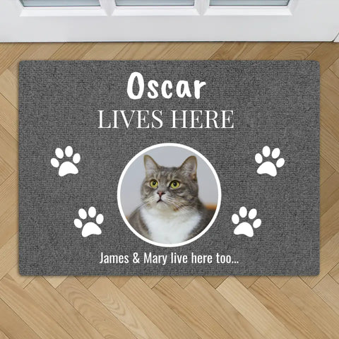 Here lives - Personalised Doormat - Featured Image