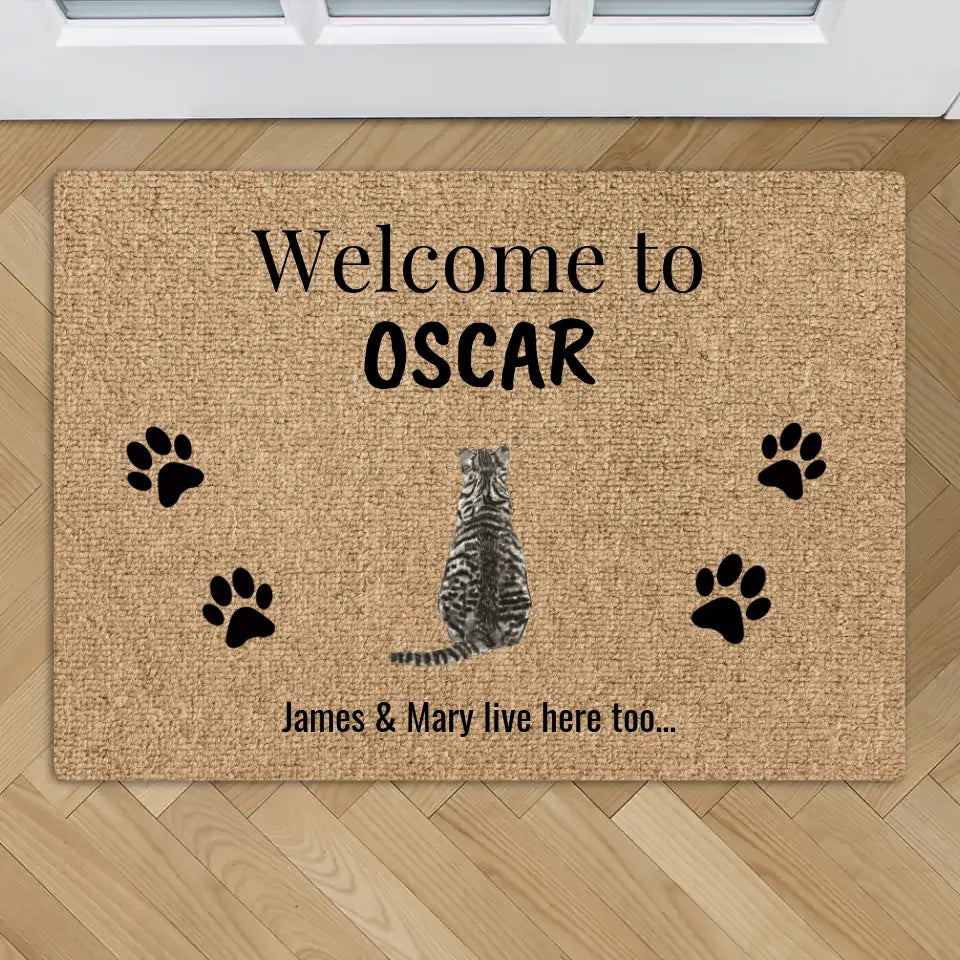 Welcome to (cats) - Personalised doormat