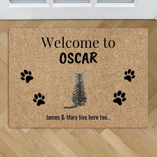 Welcome to (cats) - Personalised Doormat