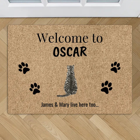 Welcome to (cats) - Personalised Doormat - Featured Image