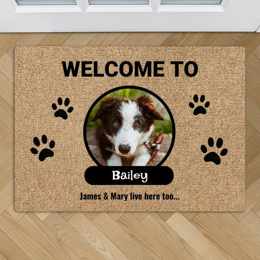 Photo with name tag - Personalised doormat