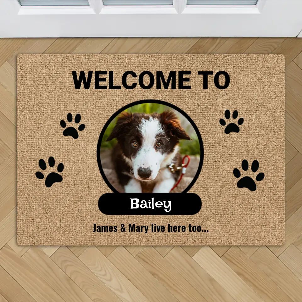 Photo with name tag - Personalised Doormat