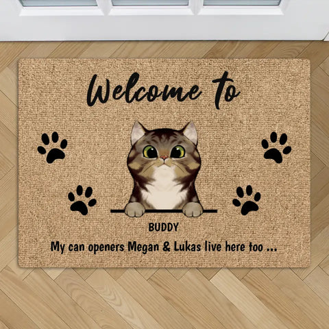 Welcome to curious cats - Personalised Doormat - Featured Image