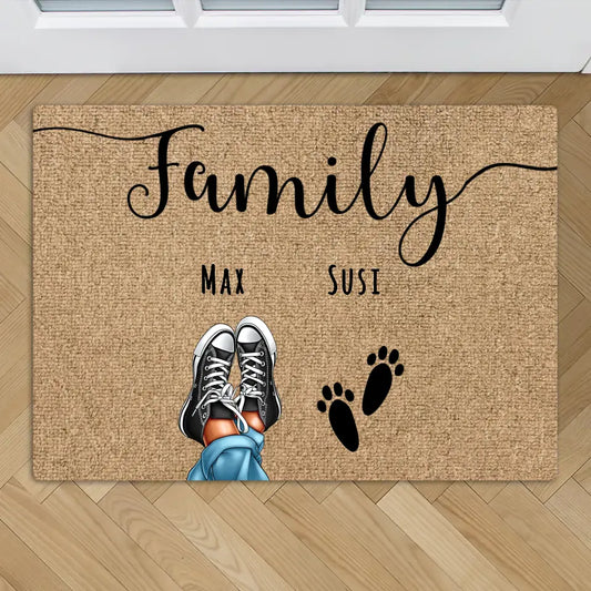 Shoes and paws - Personalised doormat