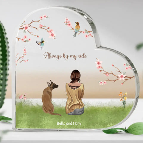 Always by my side - Personalised glass heart - Featured Image