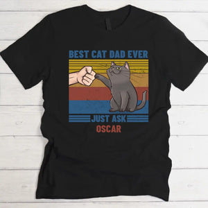 Best cat dad ever - Personalised T-Shirt - Featured Image