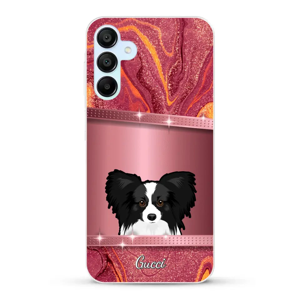 Peeking Pets Glitter Look - Personalised Phone Case