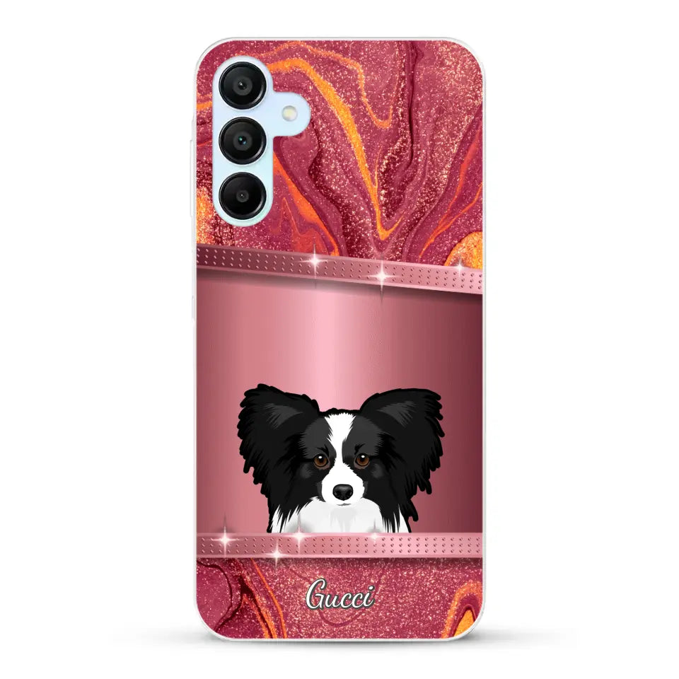 Peeking Pets Glitter Look - Personalised Phone Case