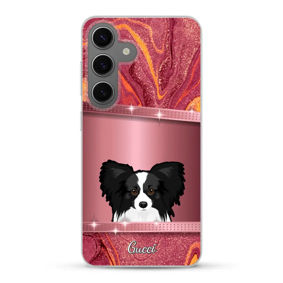 Peeking Pets Glitter Look - Personalised Phone Case