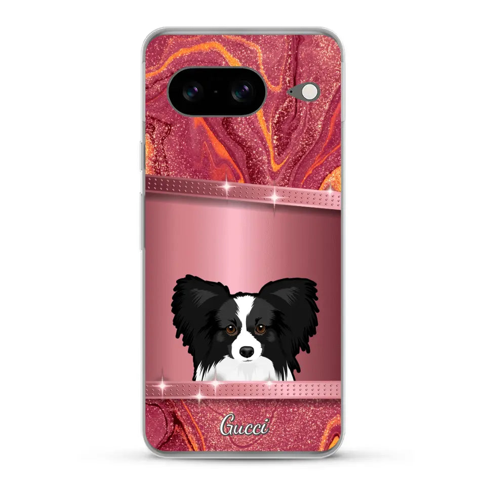 Peeking Pets Glitter Look - Personalised Phone Case