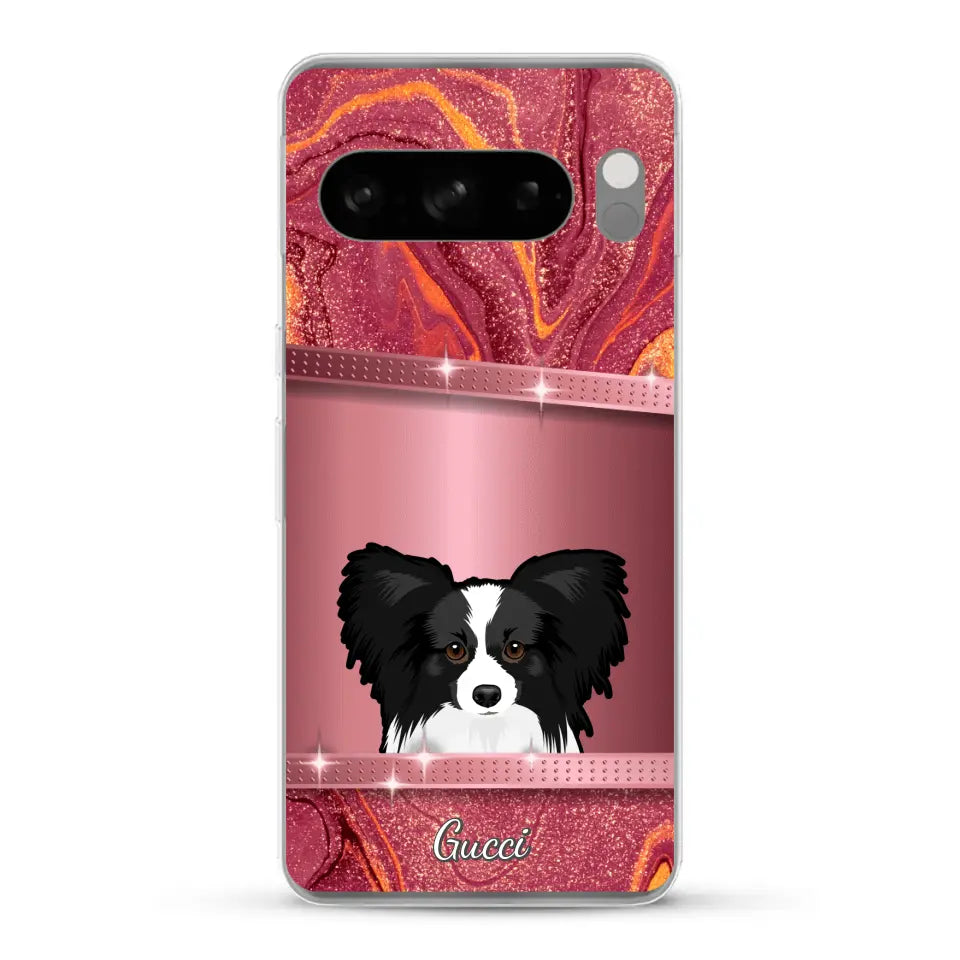 Peeking Pets Glitter Look - Personalised Phone Case