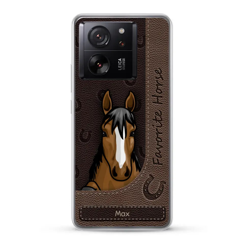 Peeking horses leather Look - Personalised Phone Case