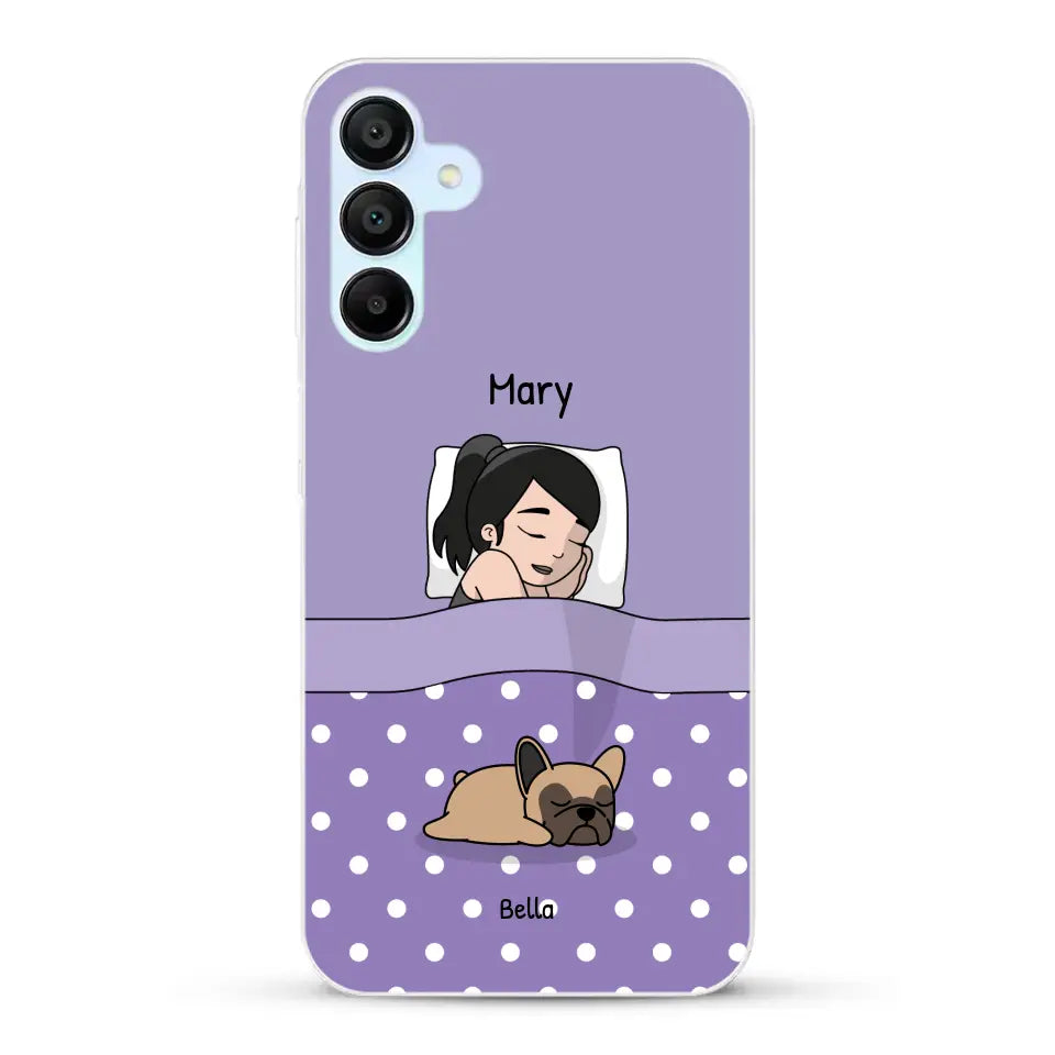 Cuddle time with pets Single - Personalised Phone Case