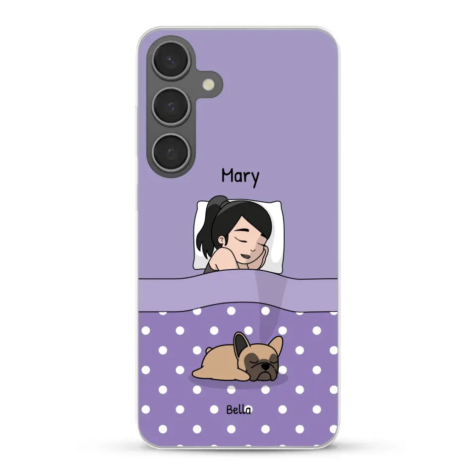 Cuddle time with pets Single - Personalised Phone Case