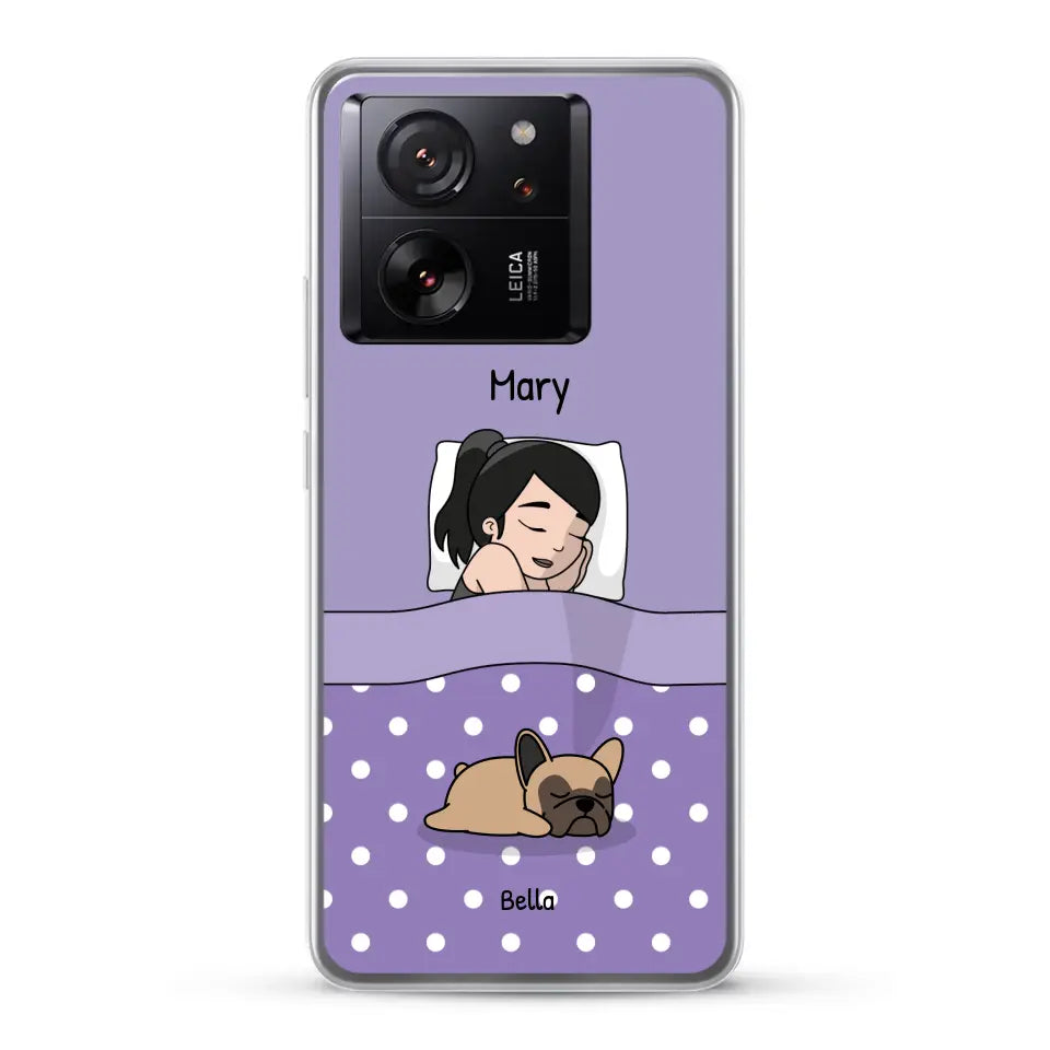 Cuddle time with pets Single - Personalised Phone Case