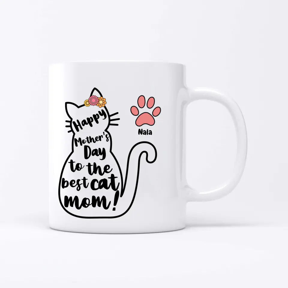 Best Cat Mom - Personalised Mug