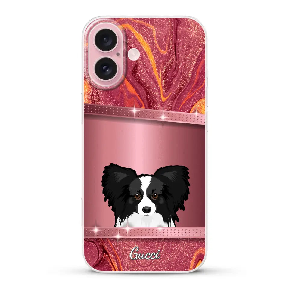 Peeking Pets Glitter Look - Personalised Phone Case