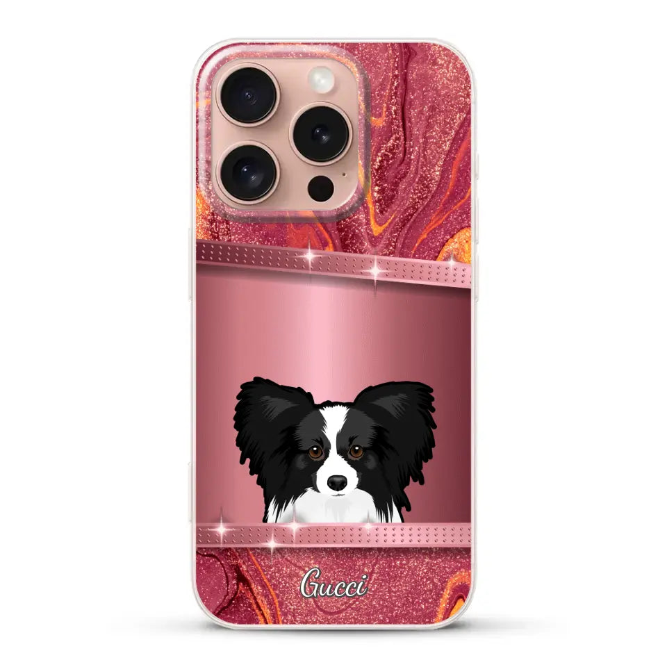 Peeking Pets Glitter Look - Personalised Phone Case