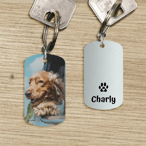 Don't cry - Personalised Dog Tag Keychain - Featured Image